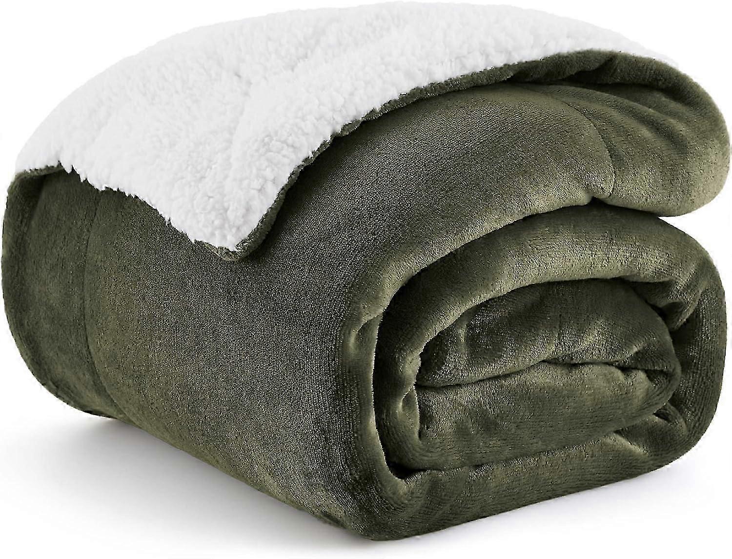 Fleece Throw Blanket Twin Size for Couch - Thick and Warm Blanket for Winter, Soft and Fuzzy Fall Throw Blanket for Bed, Grey, 60x80 Inches