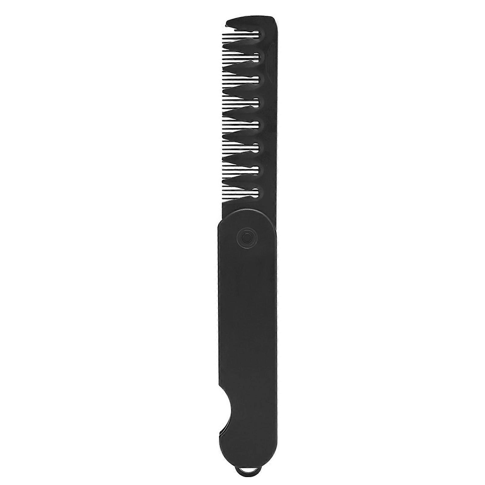 Portable Folding Pocket Comb for Men 2 in 1 Fine and Wide Tooth Designs for Easy Grooming and Styling of Hair Beards