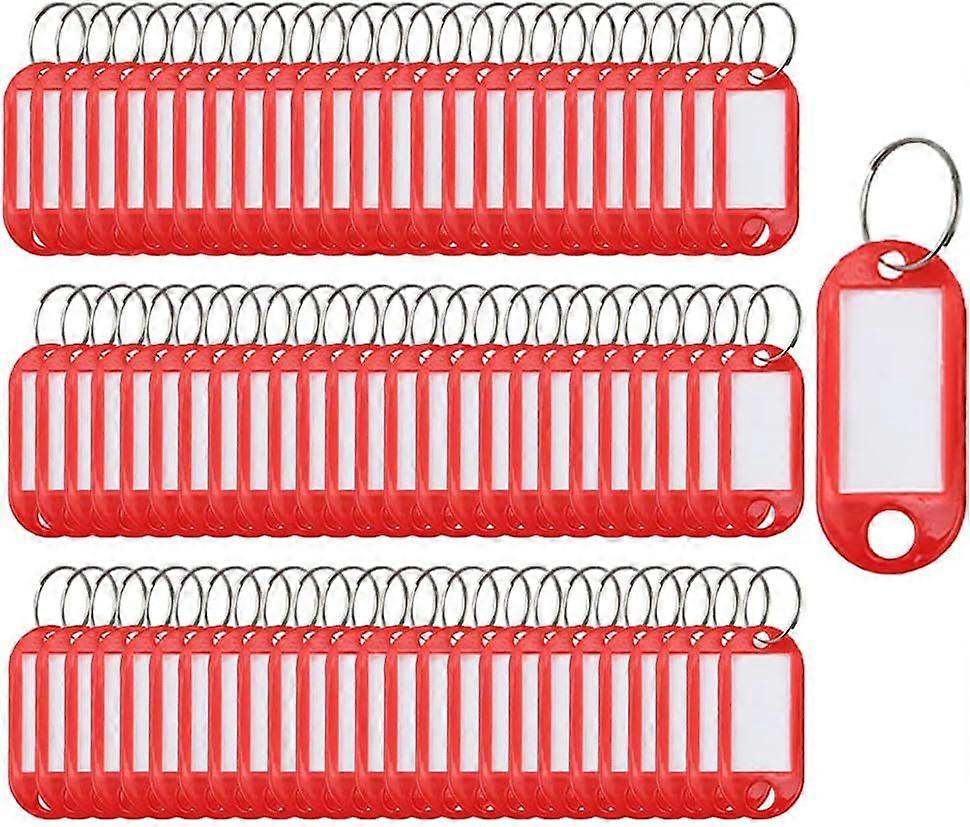2025 Latest Model Key Tags 100 Pieces Keyring Tags Key Labels Plastic Key Fobs Id Tags Key Rings