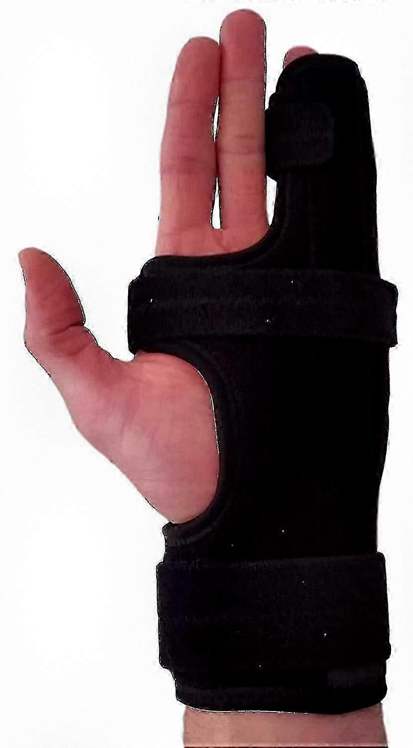 Small/Medium Finger Splint Hand Brace for Left Hand, Ideal for Boxer Fractures, Broken Ring Finger, Little Finger Support, and Trigger Finge
