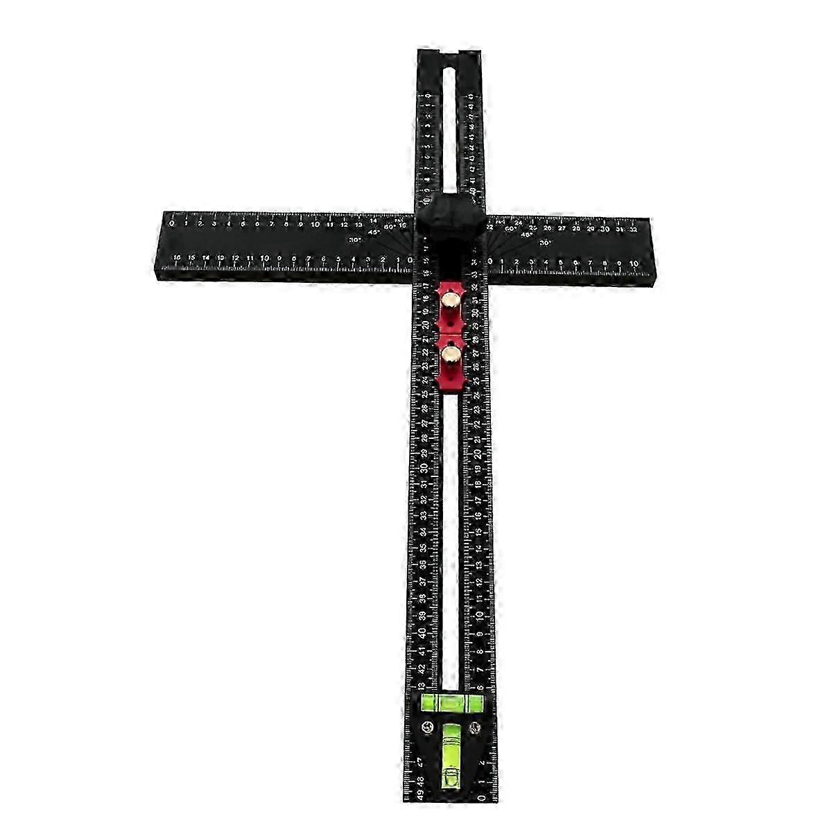 Drawer Door Hole Drilling Template Drywall T Square Ruler Adjustable Positioning Ruler Drilling Positioning Ruler