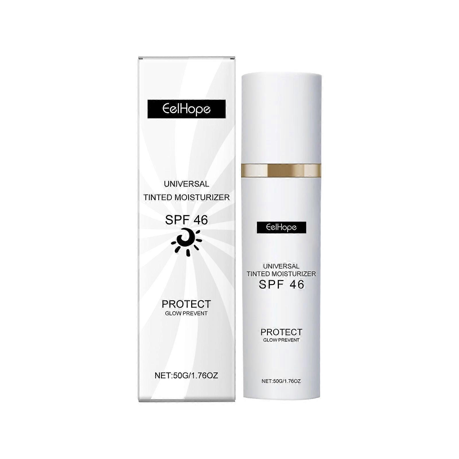 Anti-Aging Tinted Moisturizer SPF 46 Sheer Face Sunscreen & Lightweight Makeup with Broad Spectrum UV Protection Hydrating Face Moisturizer