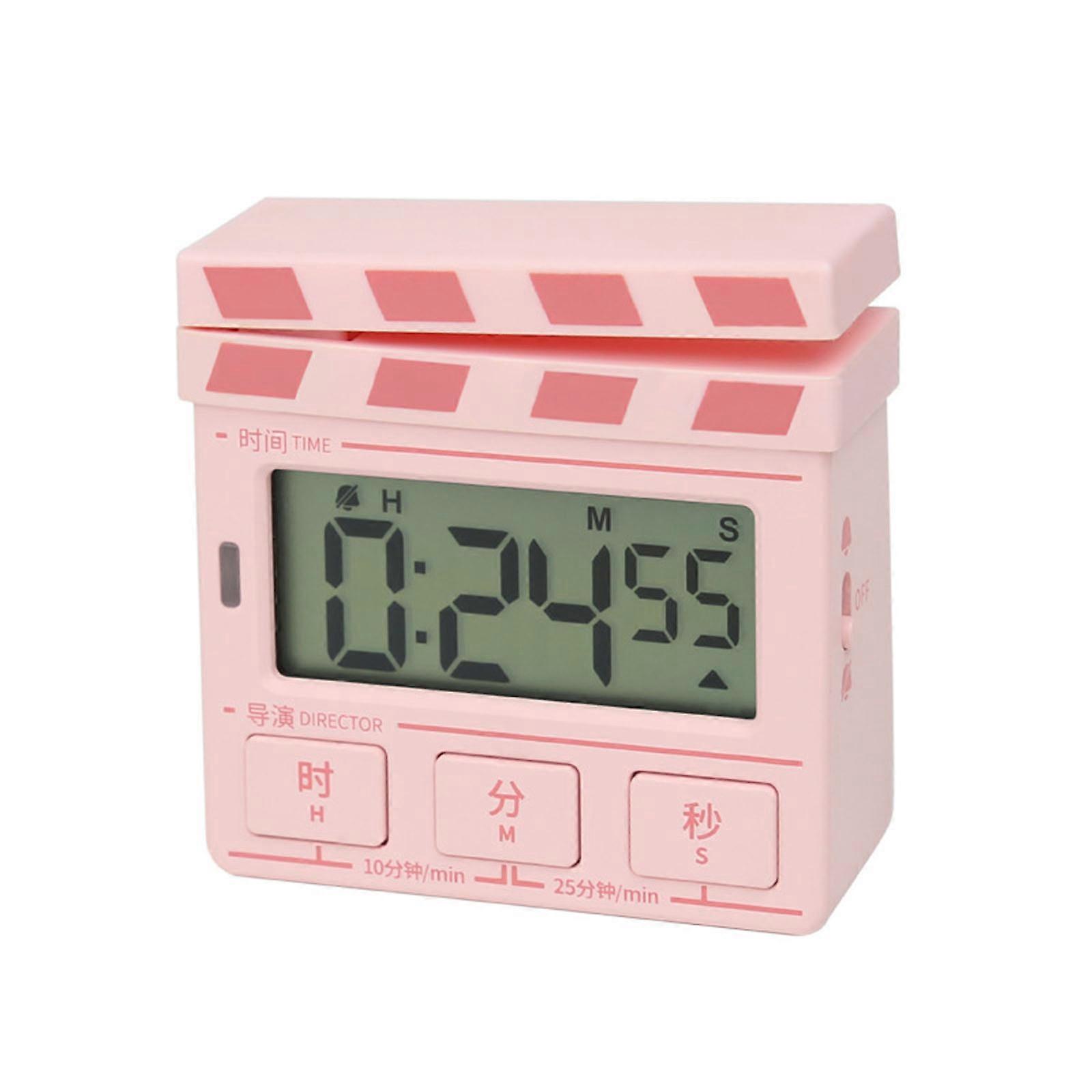 Countdown Timer Clock with Magnetic Backing Pocket Size Digital Kitchen Timer Perfect for Kitchen Gym and Office  Pink