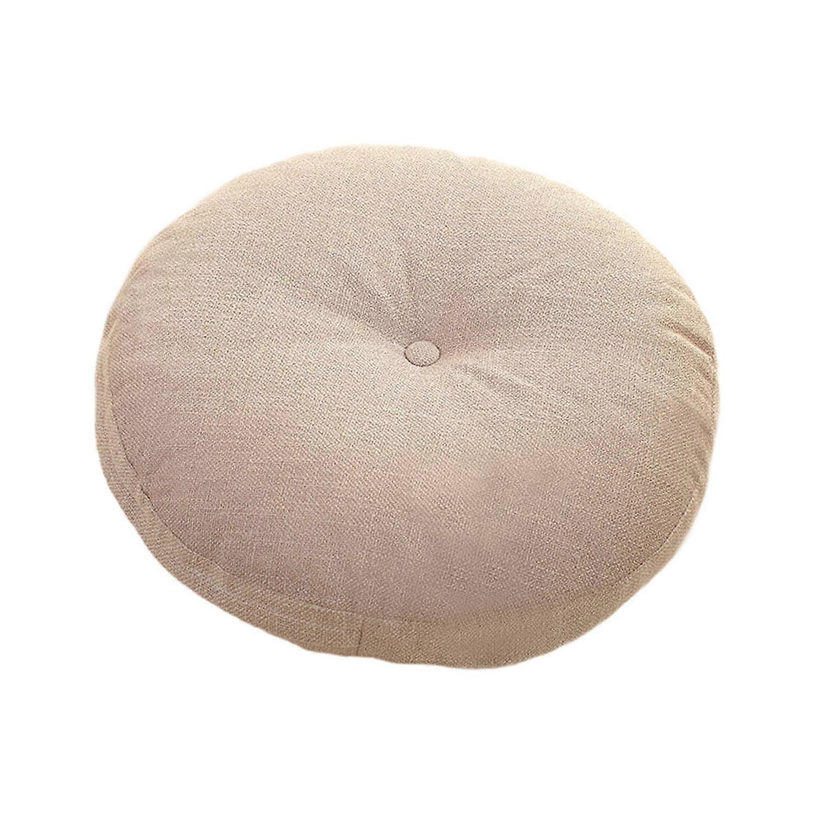 17.7inch Seating Cushion Linen Cover Round Sitting Mat Versatile PP Cotton