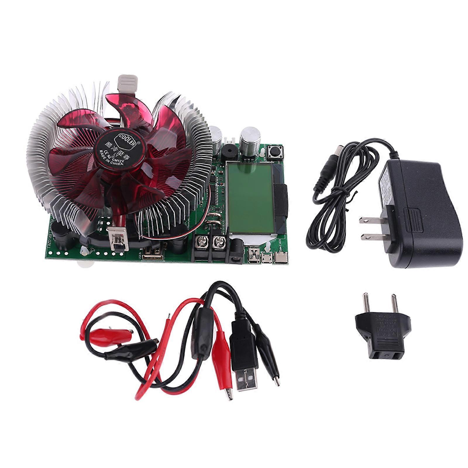 150W Electronic Load Tester USB Resistor Adjustable Testing Module Intelligent with Cooling Fan for Power Bank
