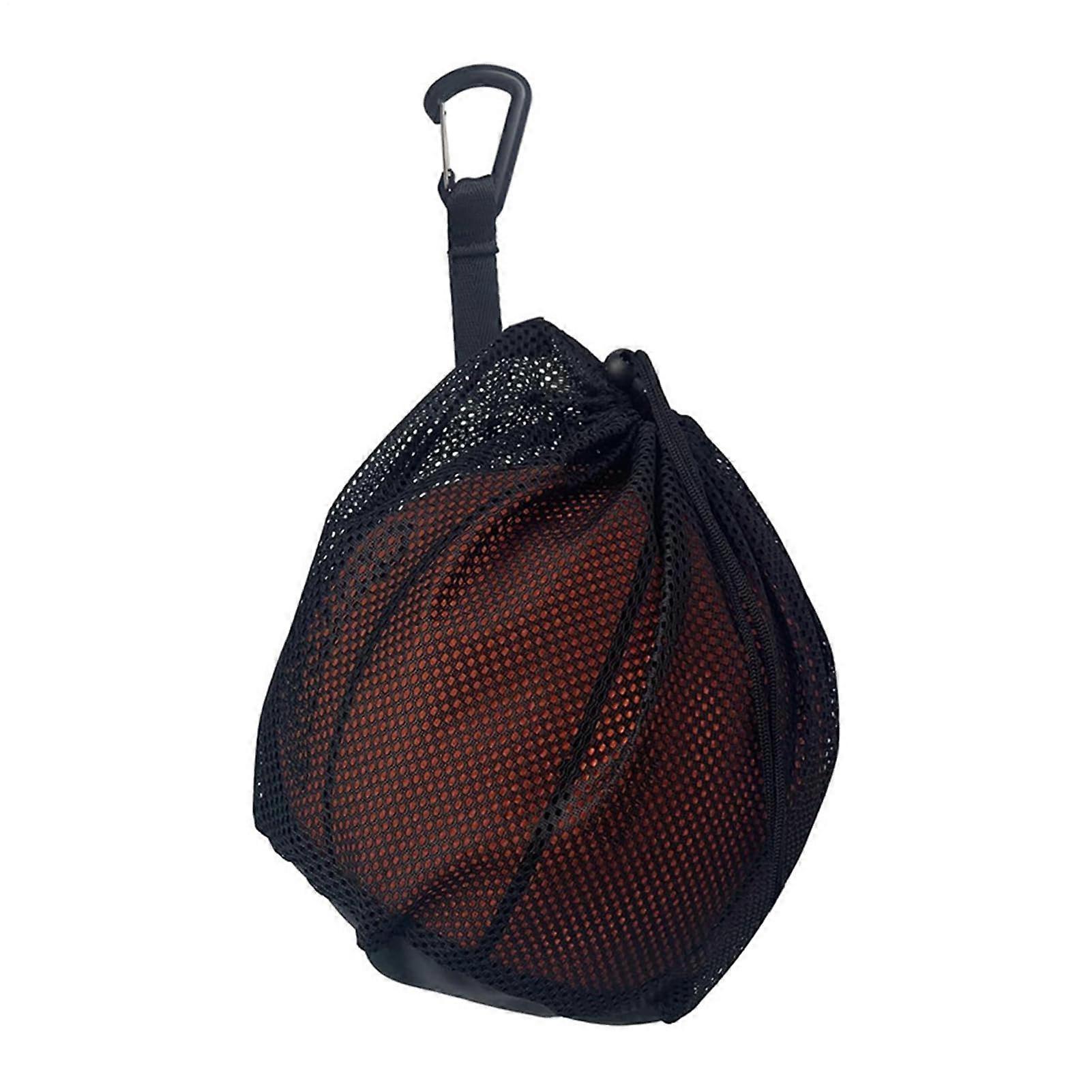 Volleyball Ball Bag and Basketball Carry Bag with Mesh Drawstring, Portable Sling Backpack with Inner Pocket, Durable Storage Solution