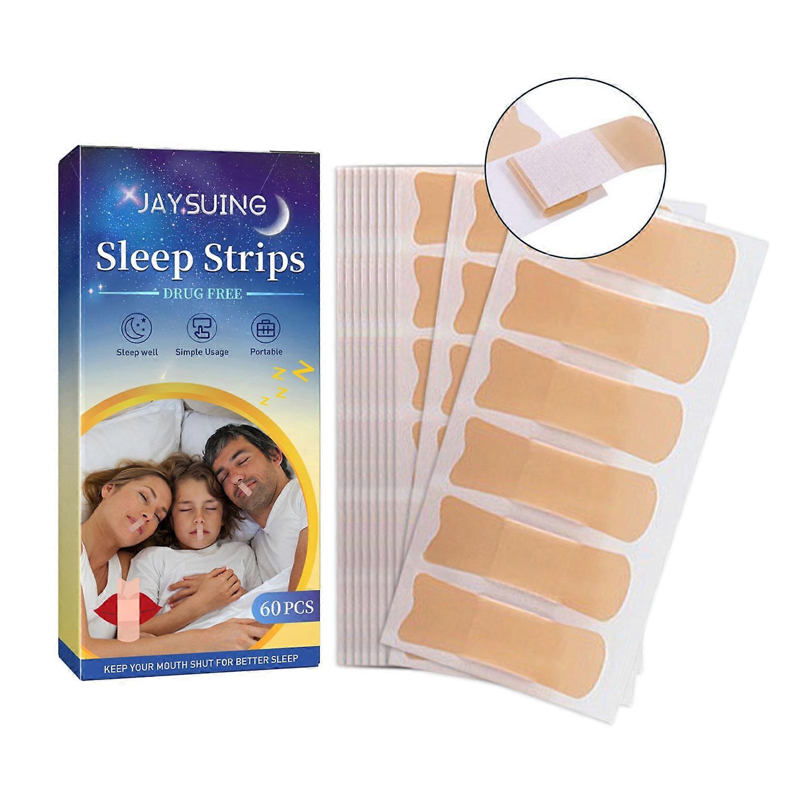 60pcs(A)$Closed Mouth Breathing Patch Anti-Snoring Patch