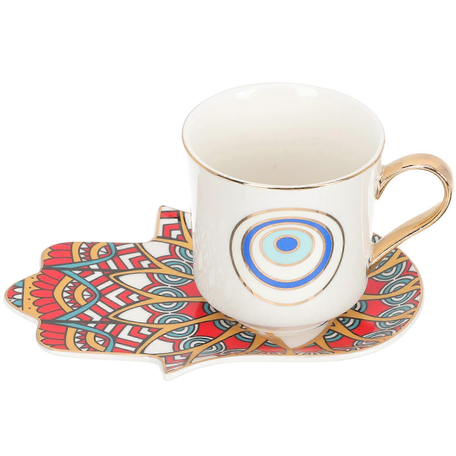 It sounds like you're describing a product listing for a ** Blue Eye Pattern Ceramic Coffee Mug**. Here's a refined and professional version of that
