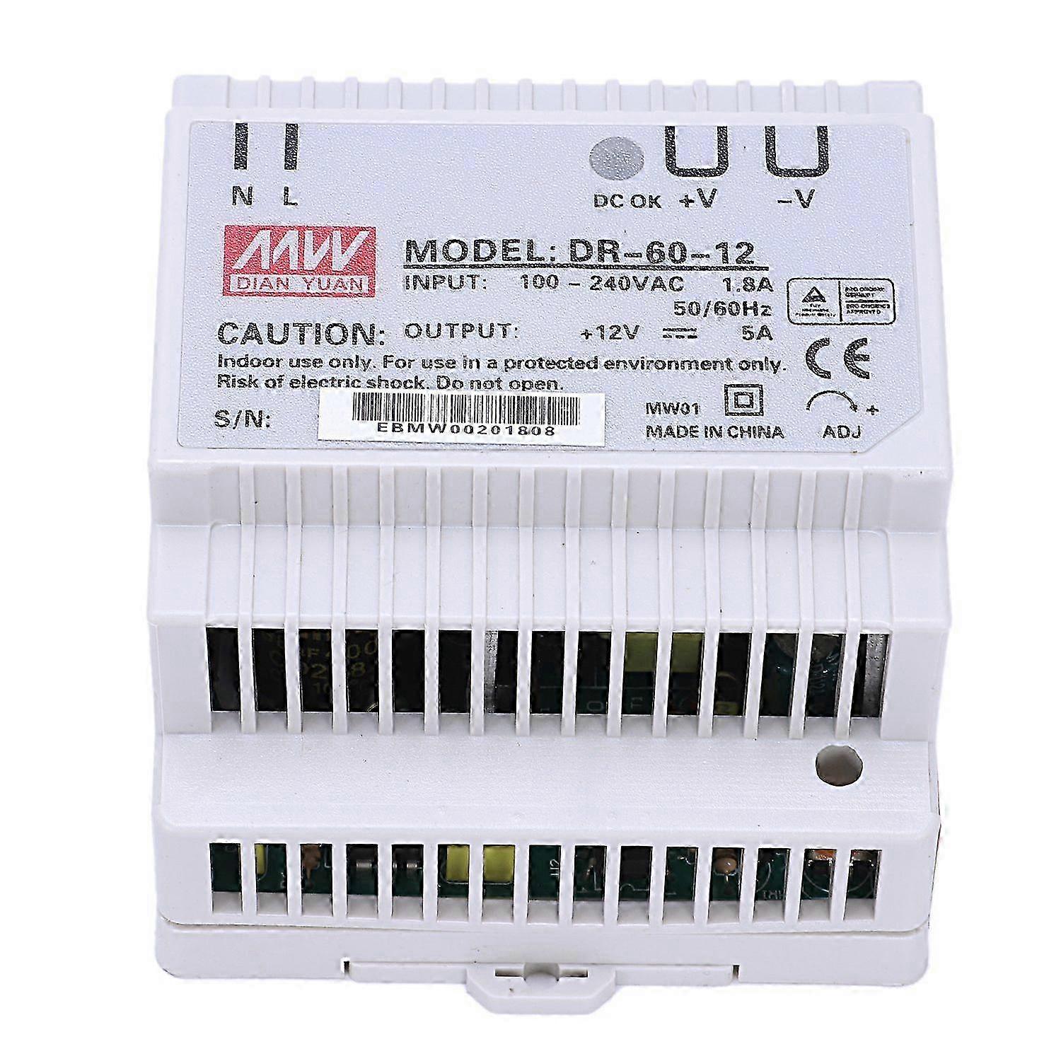 12V 60W DIN Rail AC to DC Power Supply Converter - Reliable and Durable Performance