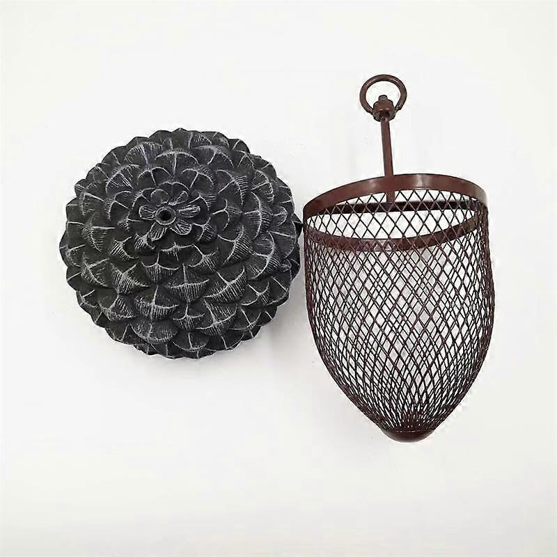 peanut bird feeding wild garden birds with wire hanging loop acorn shape (A)