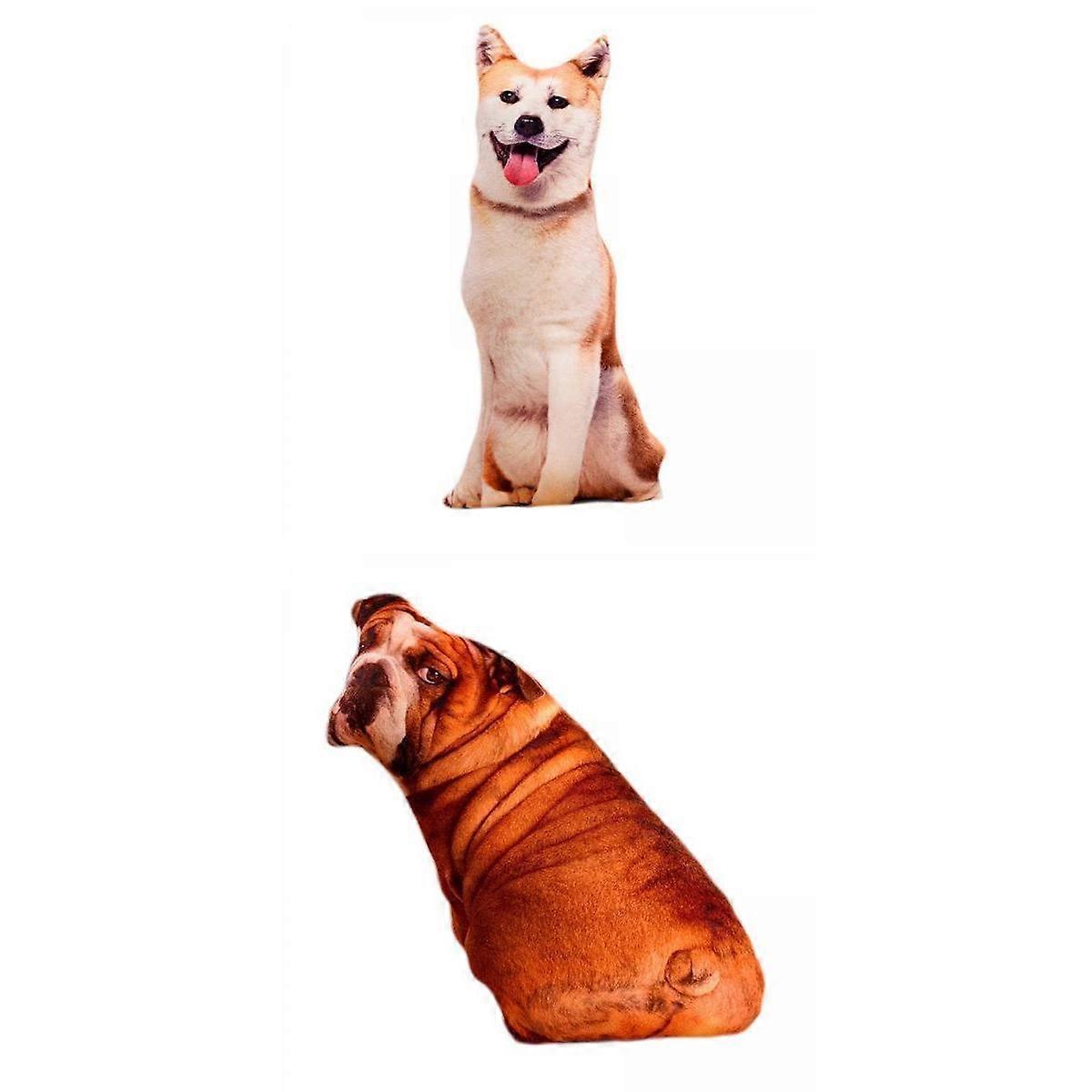 2 Pieces Animals Dog Pattern Plush Washable