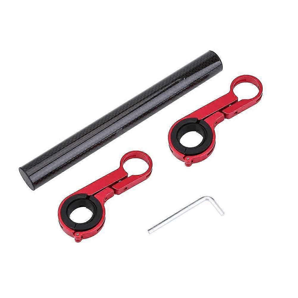 Bicycle Handlebar Extension Bracket for Lights and Speedometers, Lightweight Durable Mount in Red for Cycling Accessories