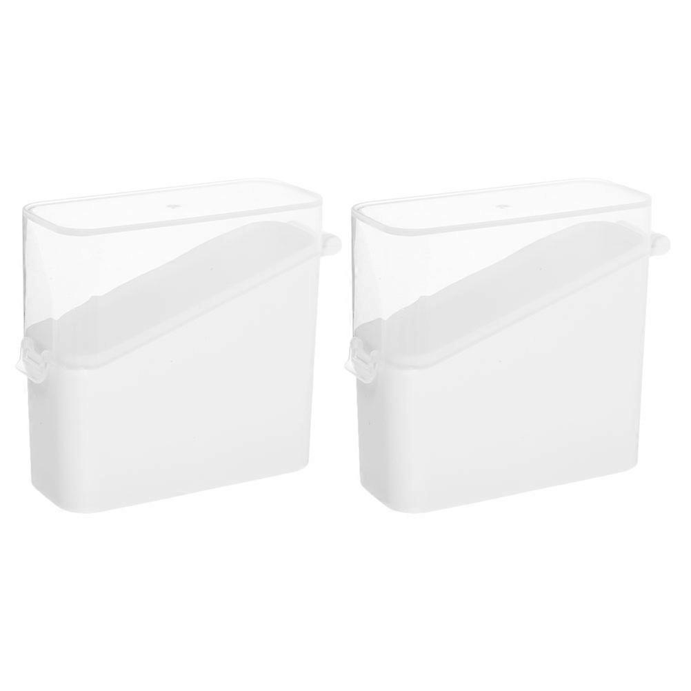 Cheese Container With Lid Sliced Cheese Storage Box Modern Design Fridge Item 11.00X10.50X4.80CM Airtight Sealing 2Pcs