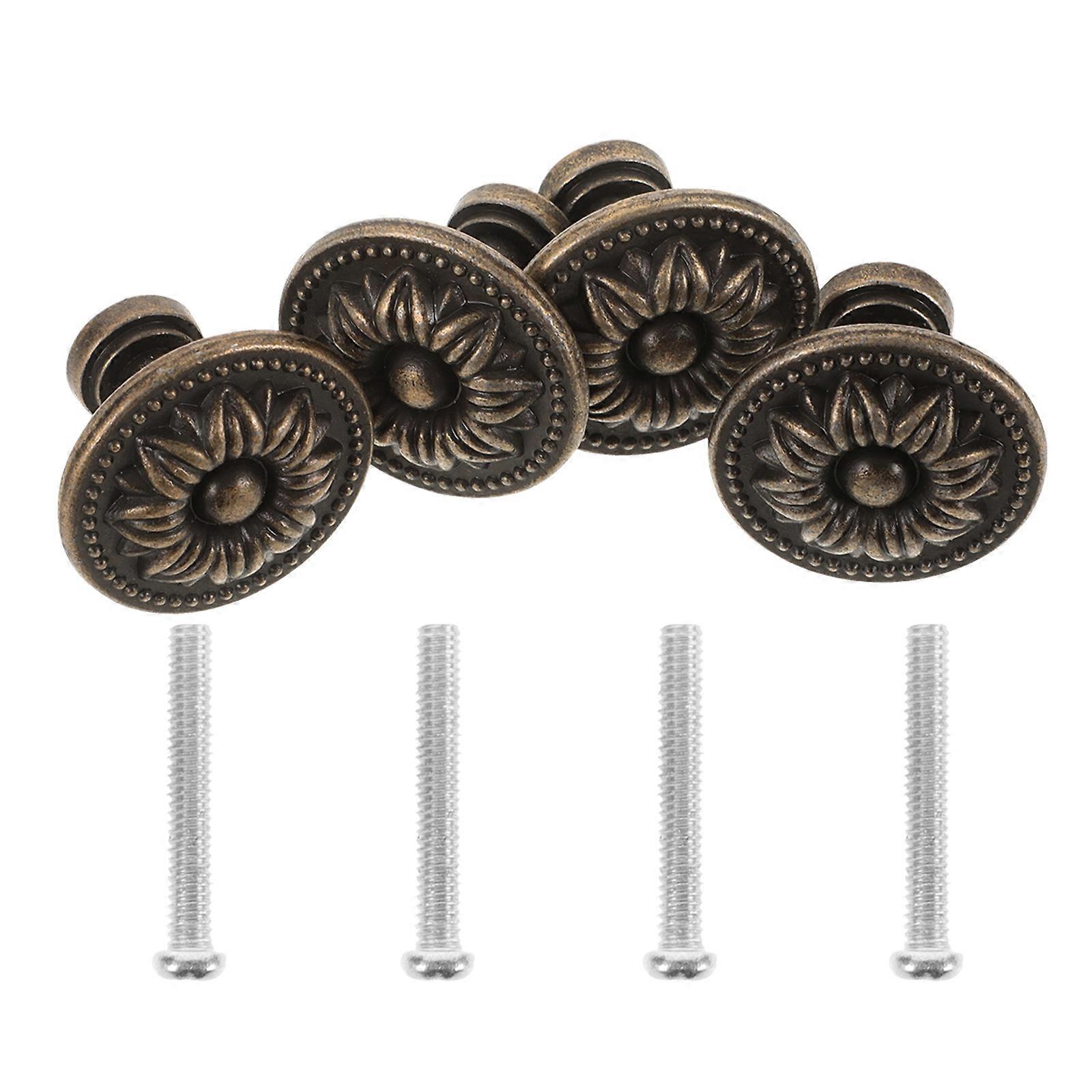 Replacement Cabinet Pull Handles Drawer Knobs Cupboard Knobs Furniture Accessories Assorted Color 3x3CM Home Renovation 4Pcs