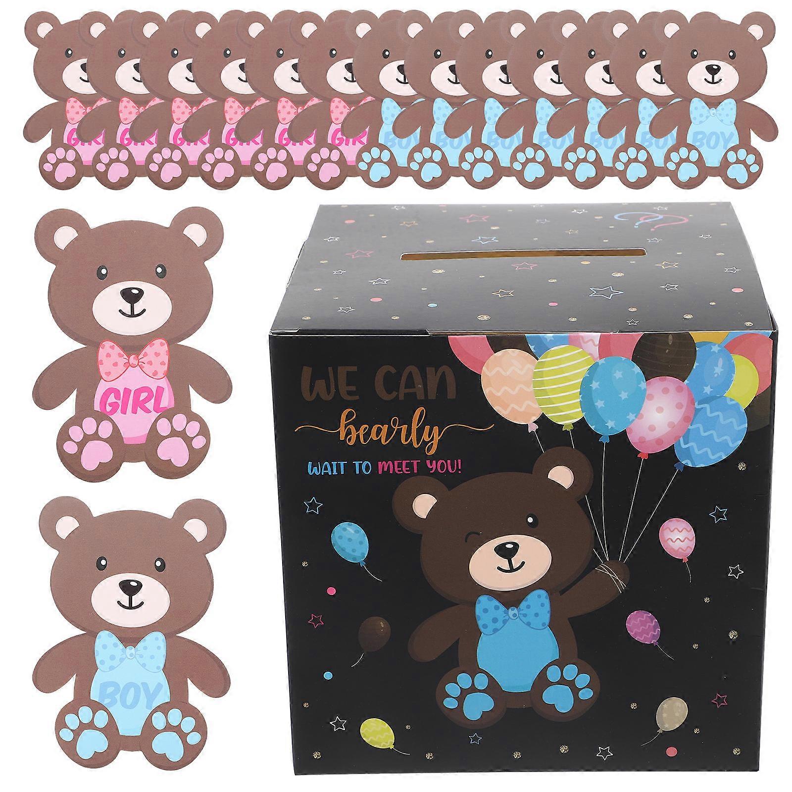 Paper Box For Party Gender Reveal Box Square Simple Design Suitable for Gender Reveal Party Family Gathering 1 Set