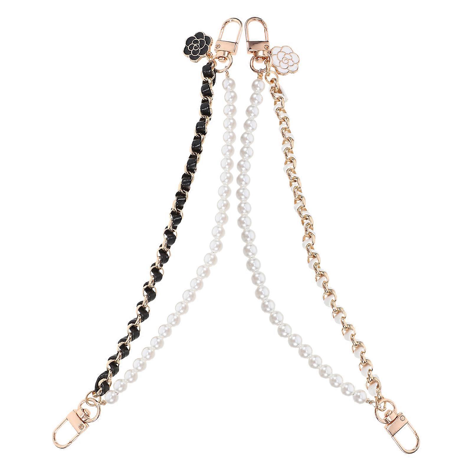 Aesthetic Phone Charm Beaded Phone Chain Stylish Shaped Design Cell Phone Keys Camera Purses 2Pcs