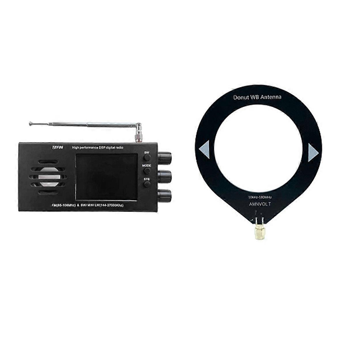 TEF6686 Portable Radio Receiver Full-Band Radio Receiver with 2.8-Inch LCD Display 65-108MHZ FM Digital Radio