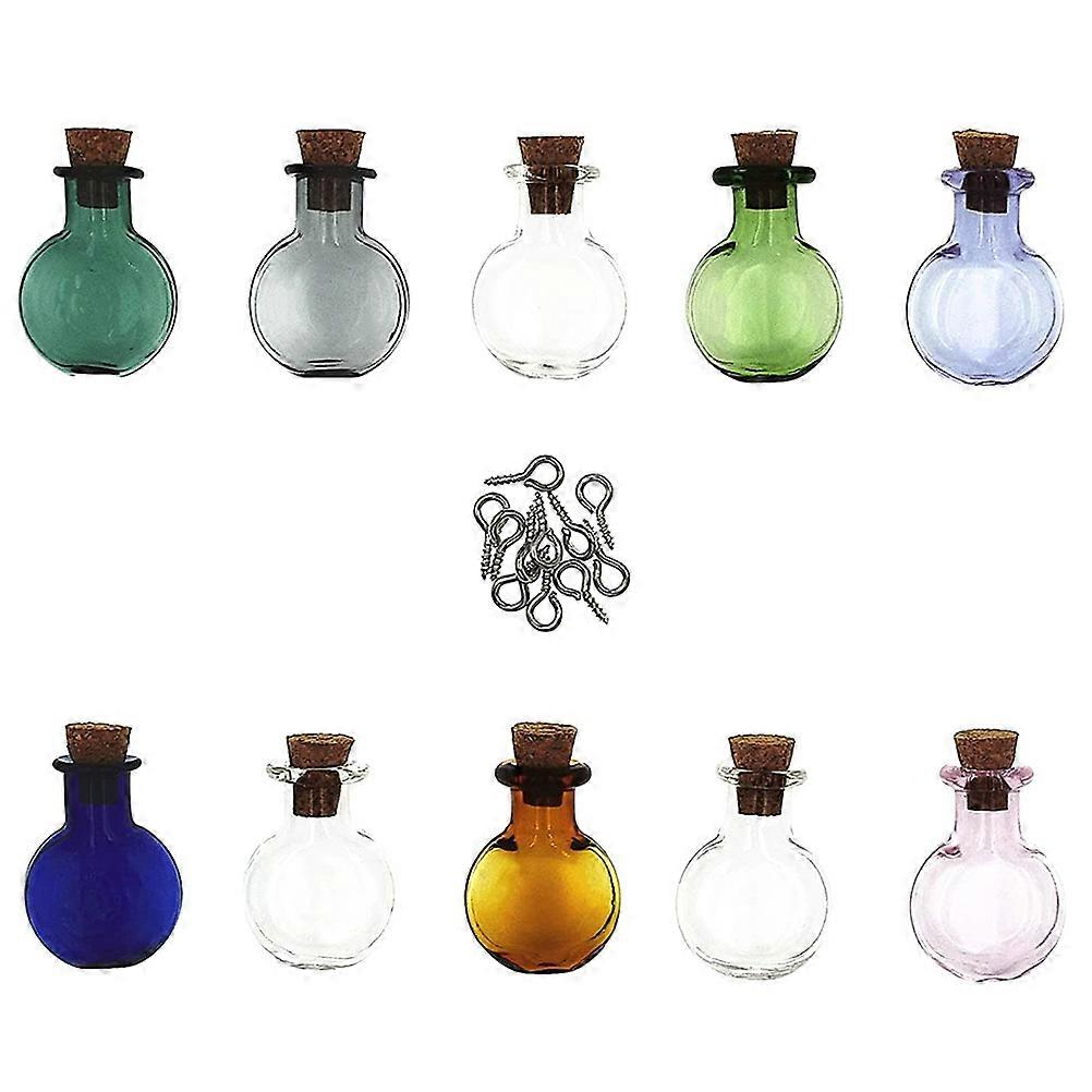 Tiny Glass Jars Square Shaped For Parties Capacity 2ml Retro Romantic Design 10Pcs