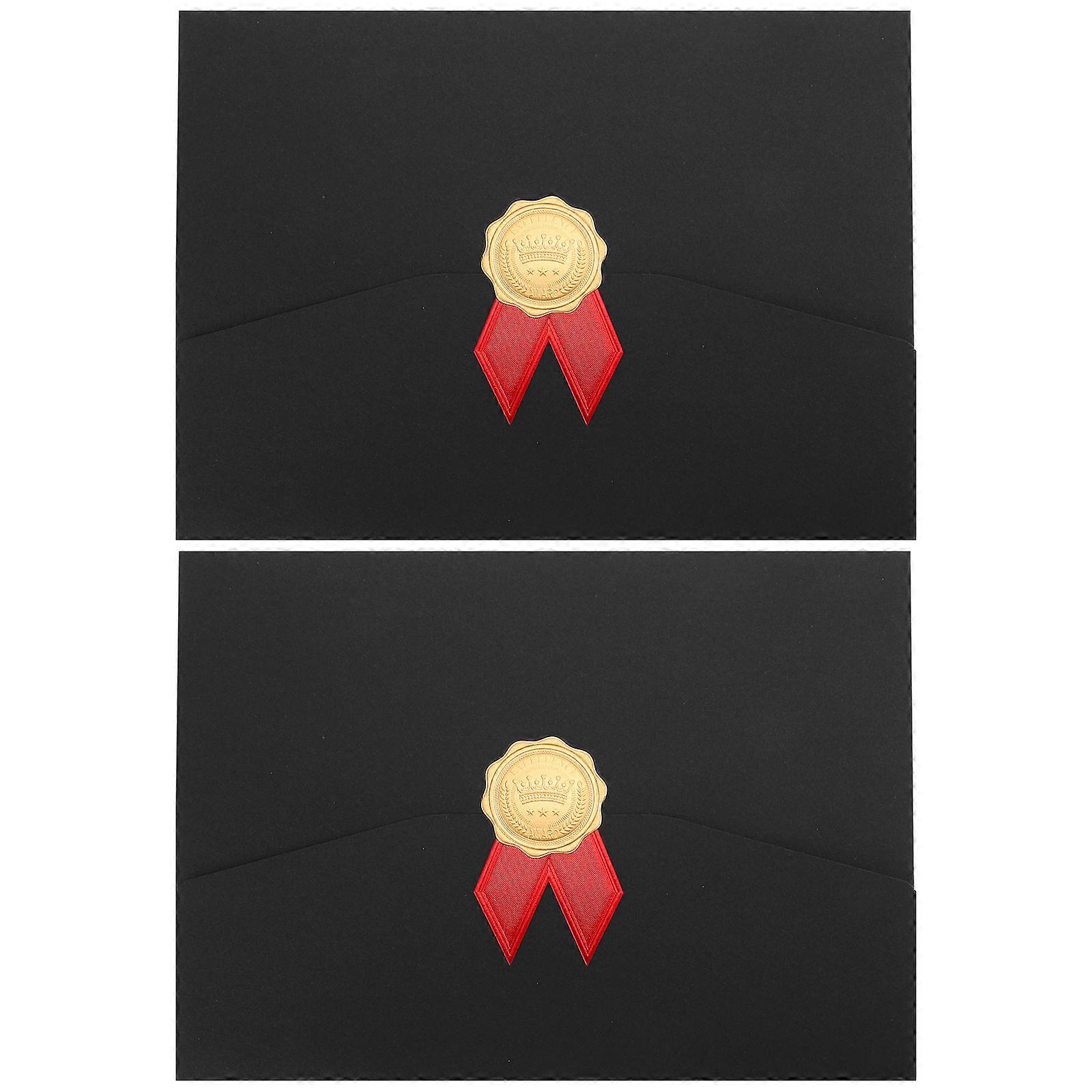 Birth Certificate Cover Three-Fold Honor Certificate Cover Rectangular Cardstock 30.5X22.8cm 2Set