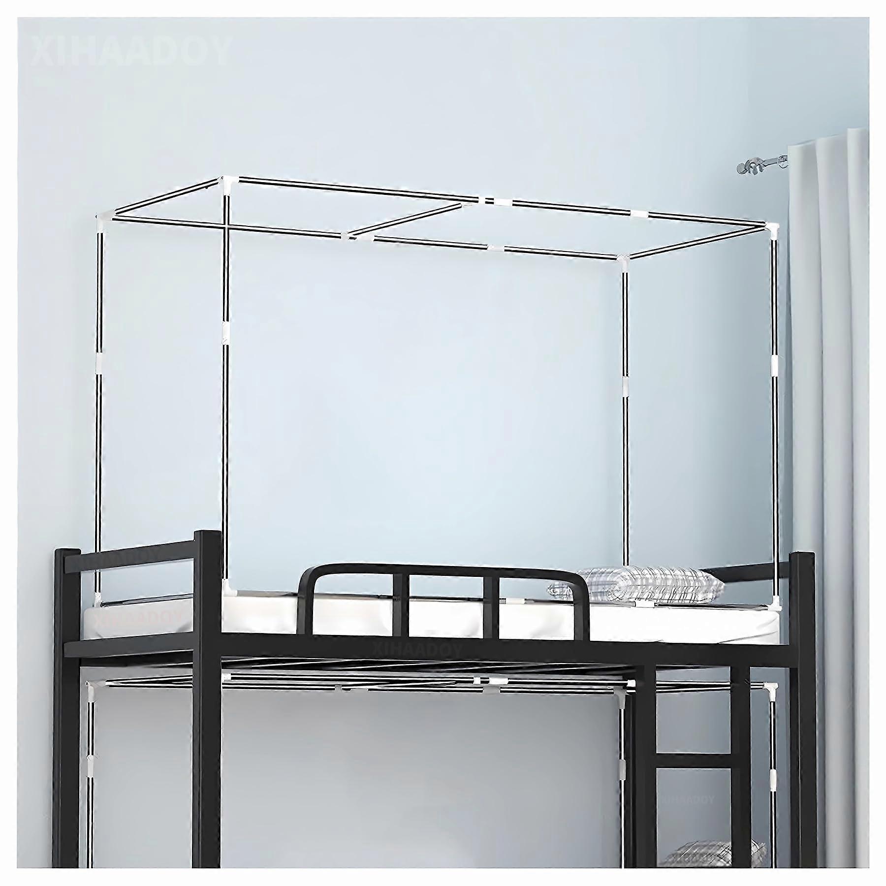 Stainless Steel Canopy Bed Frame Post Poles for Double Bunk Beds, 4 Corner Bed Support Canopy, Durable Bed Curtain Frame