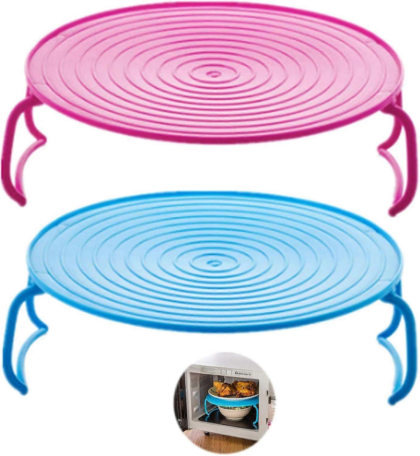 2 Pieces Round Tray Steaming Rack Double Layer Steaming Rack