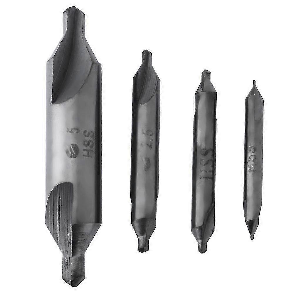 4pcs 1/2/2.5/5mm Centering Drills Set 60 Degree HSS Center Drill Bits 4 Size