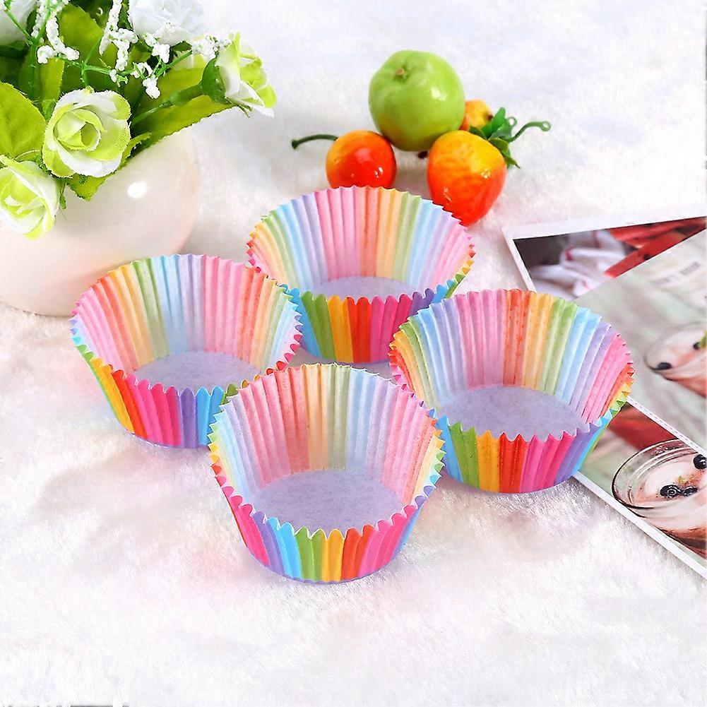 100 Pcs Colorful Cupcake Liners Paper Cupcake Cases Muffin Baking Cups Cake Molds