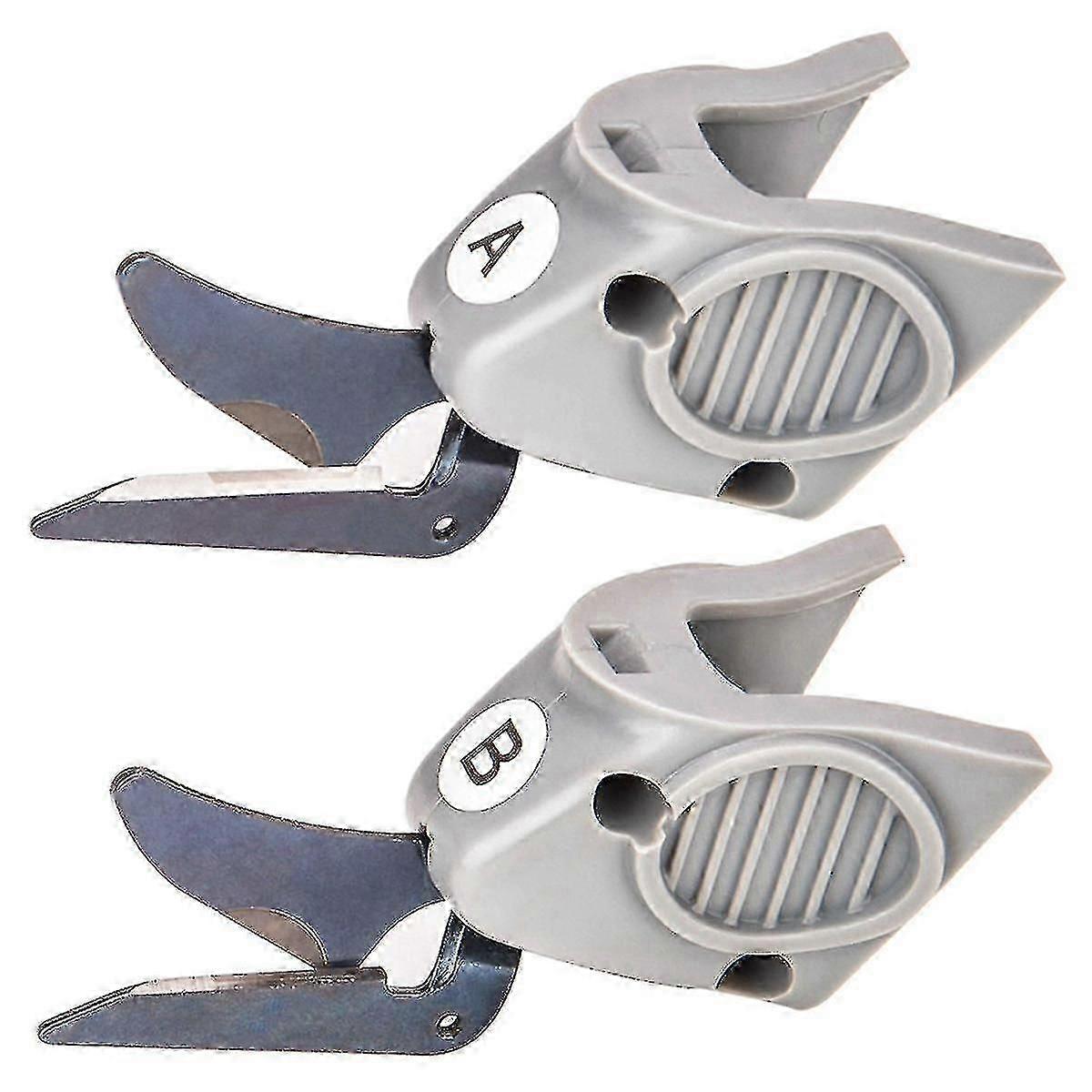 2 Pcs Cutting Head Fit For Wbt-1 Fabric Electric Scissors Cloth Cutter, 1 Set Cutter Head A 1 Set