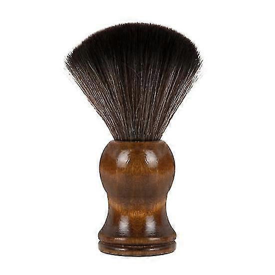 Beard Foam Brush Reusable Ergonomics Handle Wood Oval Foaming Beard Moustache Shave Brush Tool for Mustache