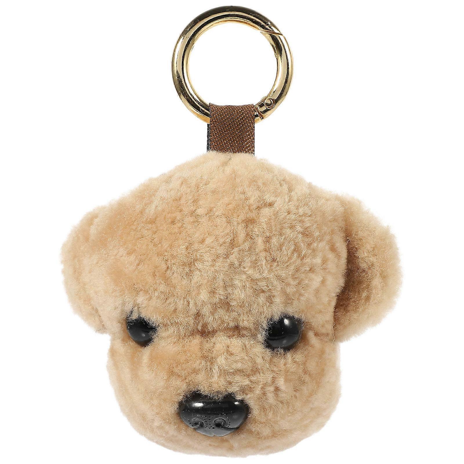 Cute Plush Dog Pendant Keychain Charm Bag Decor Accessory for Girls Cartoon Design Key Organizer Storage Charm