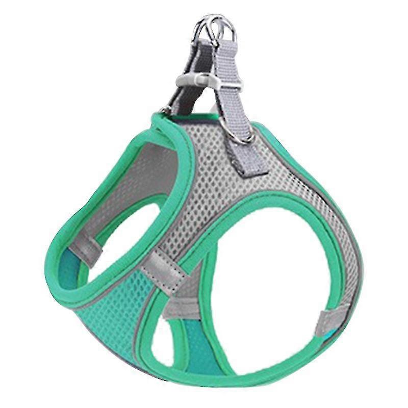 Breathable Mesh Adjustable Pet Harness Vest with Leash for Cats and Dogs, Size XS - Yellow