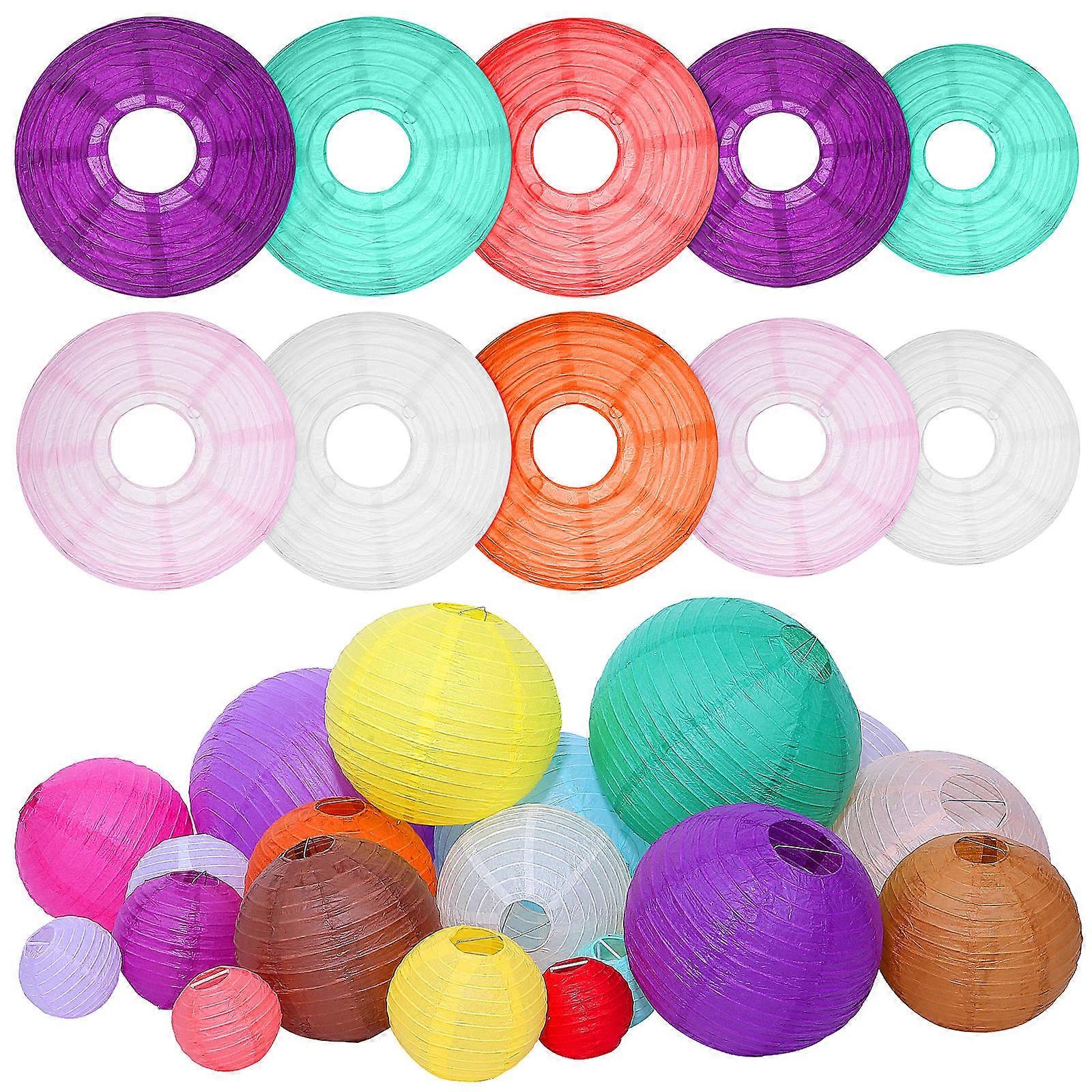 Paper Light Decor Paper Lantern Decorative Lighting For Various Events 5 Sizes 25Pcs