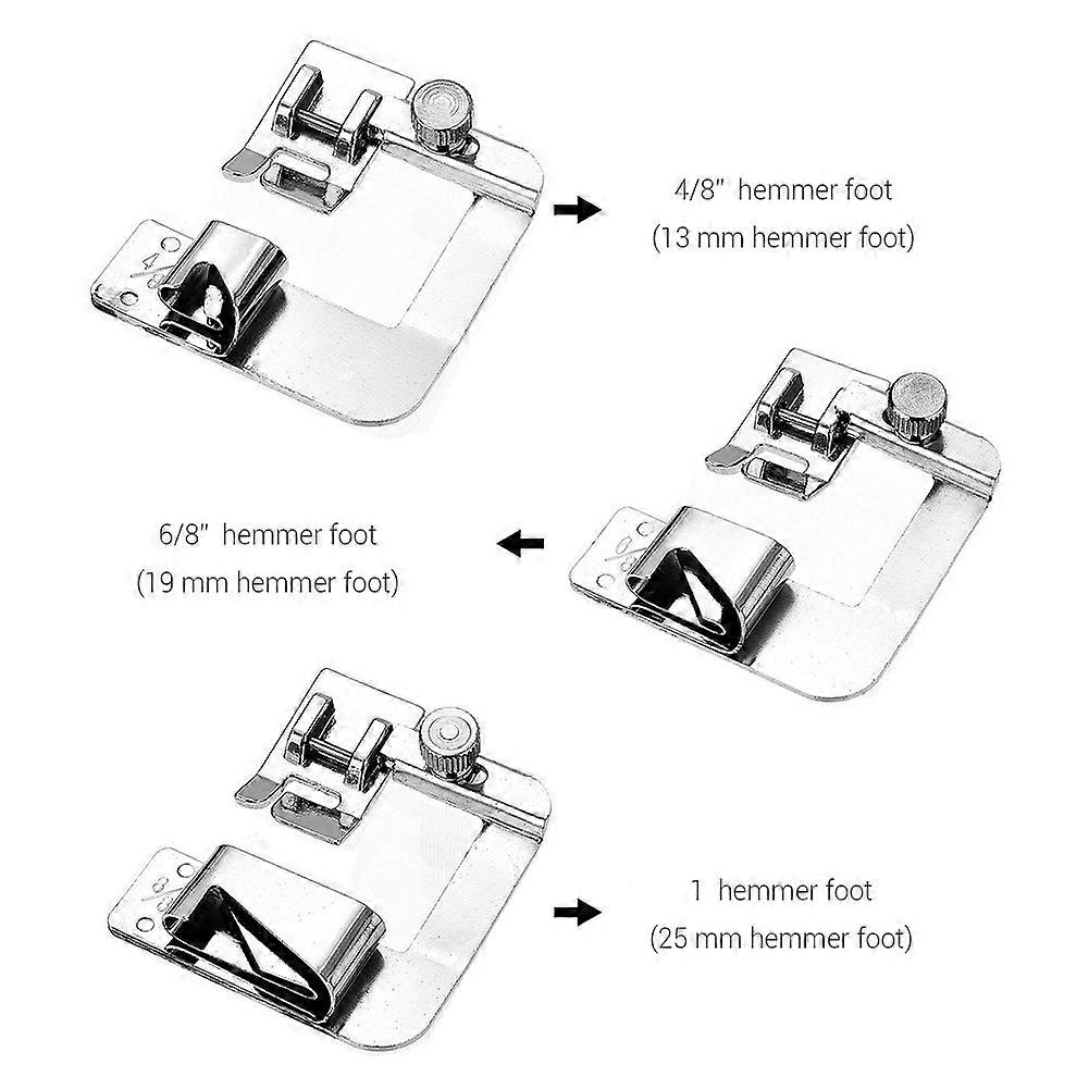 Master the Art of Sewing, Accurate Seam Creation, Durable Metal Construction, Wide & Narrow Hemmer Sizes, Easy Installation & Handling for Low-Shank