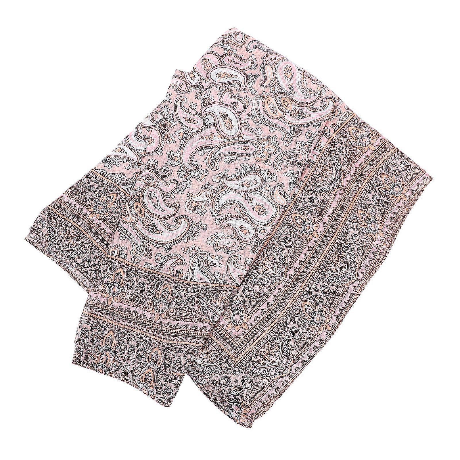 Women Warm Scarf Cashew Nut Pattern Shawl Autumn Casual Wear Rectangular Simple Style 1Set