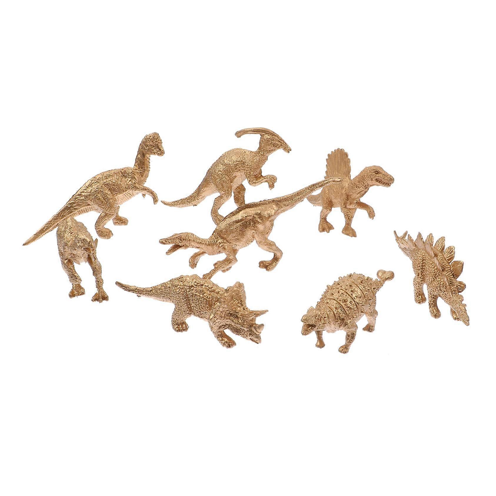 8 Pieces Dinosaur Model Simulated Dinosaur Desktop Decorations Party Cake Topper