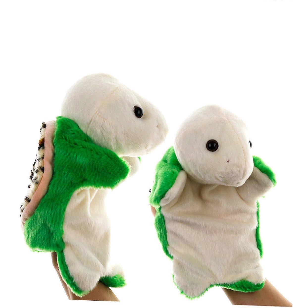 1 piece turtle puppet hand puppet for storytelling marionette story puppets green