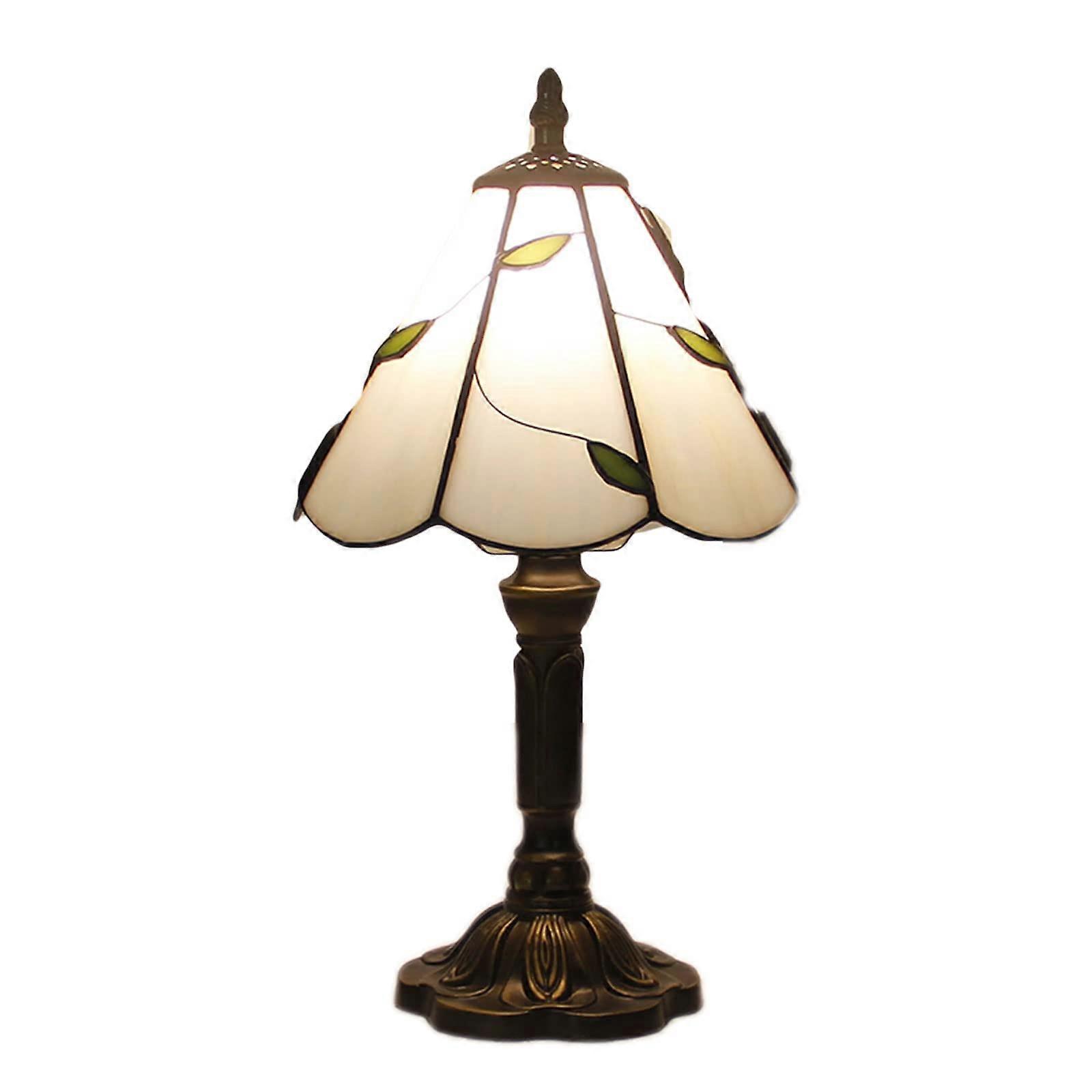 Schreibtischlampe Blattmuster Handgefertigte Buntglas Tischlampe für Schlafzimmer Wohnzimmer Arbeitszimmer