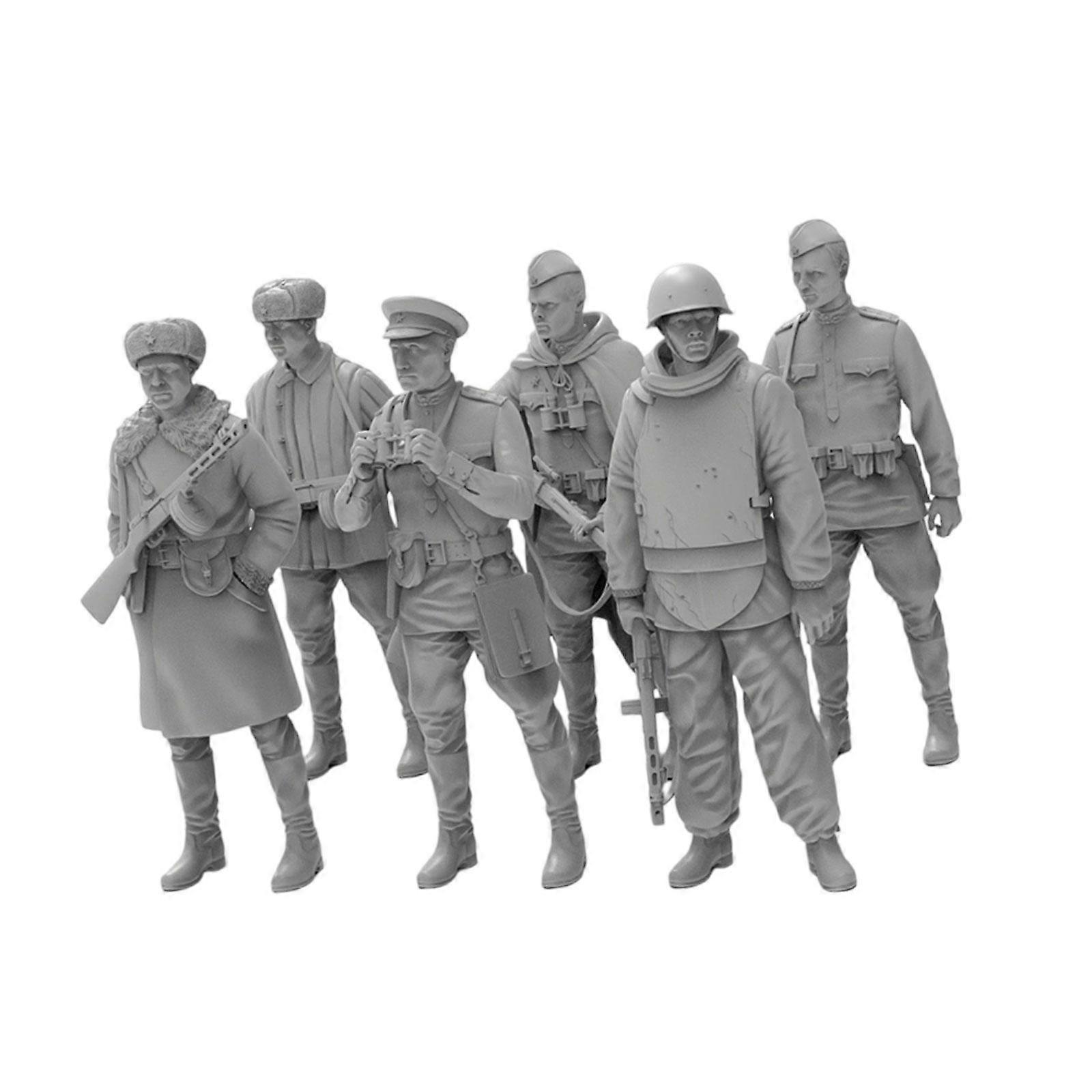 6x Scale Models Miniature People Figurines Diorama Layout for Hobby Modeling