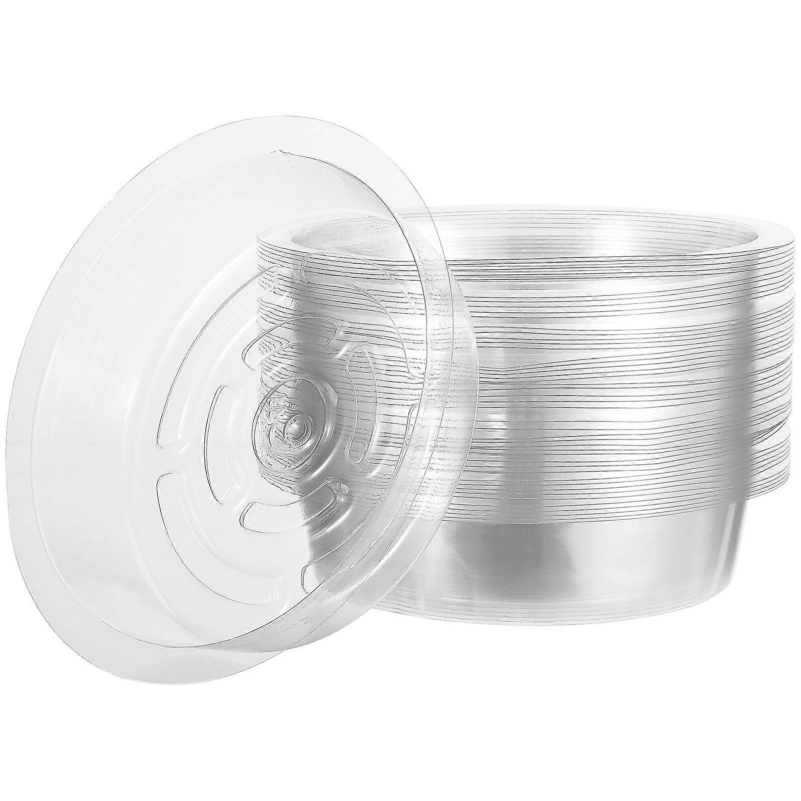 50 PCS 6 Inch Transparent Flowerpot Drip Tray for Planters