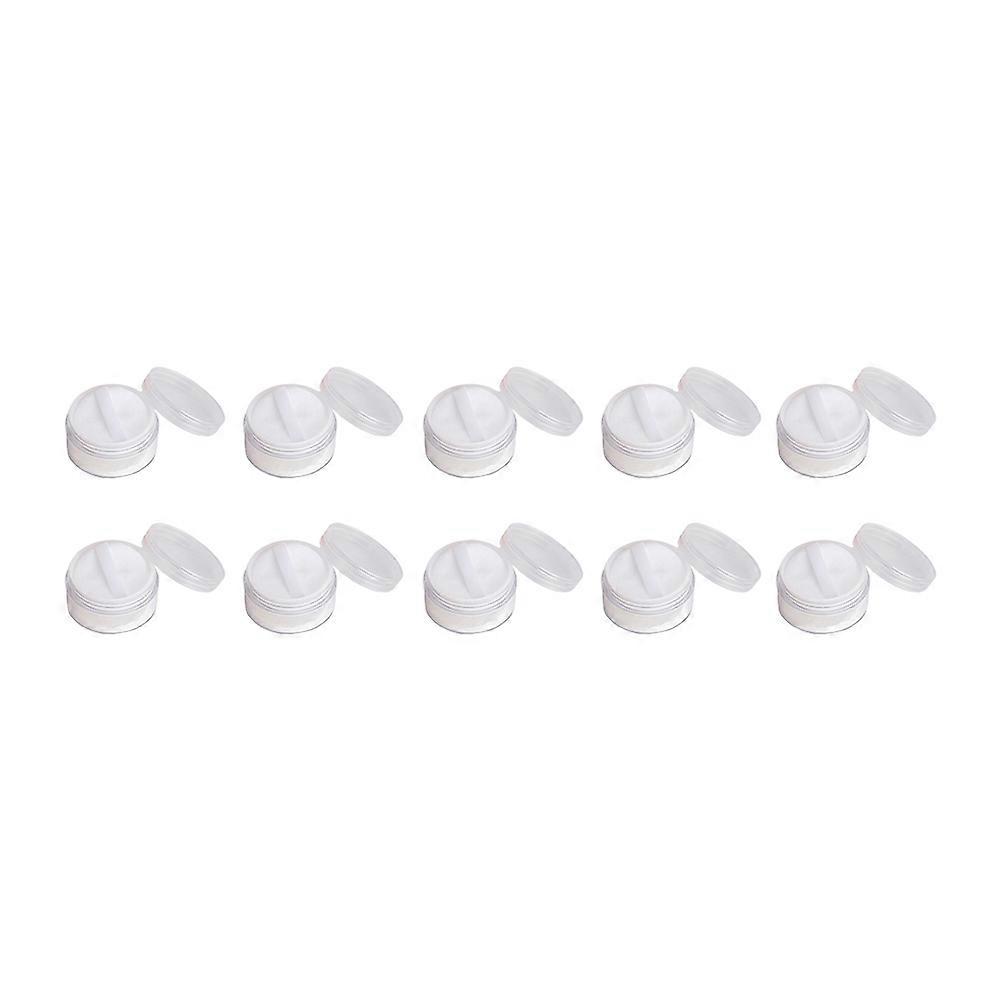 10pcs Transparent Powder Puff Cases, Lightweight Travel Makeup Containers with Sifter Insert for Loose & Pressed Powder, Reusable Cosmetic Storage