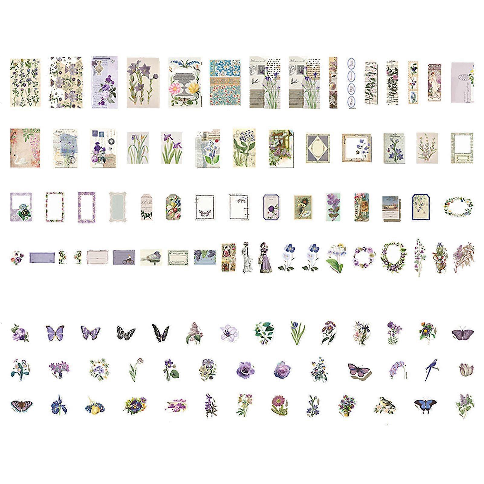 2025 Latest Model  200 Sheets Vintage Scrapbook Accessories Set Assorted