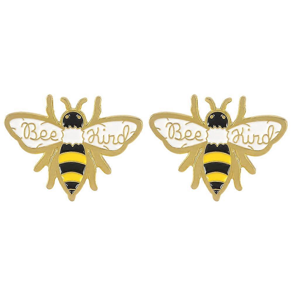 Cute Animal Brooches Bee Shape Brooches Clothes Decoration Theme Parties 2.8X2CM Assorted Color 2Pcs