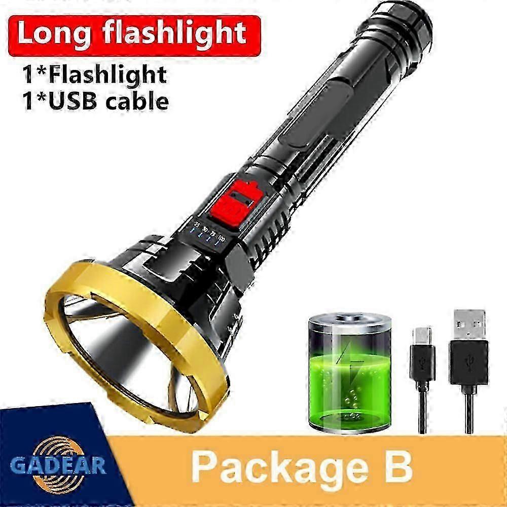 Powerful LED Flashlight USB Rechargeable Torch Light High Power Flashlight Tactical Lantern Long Shot Hand Lamp For Camping