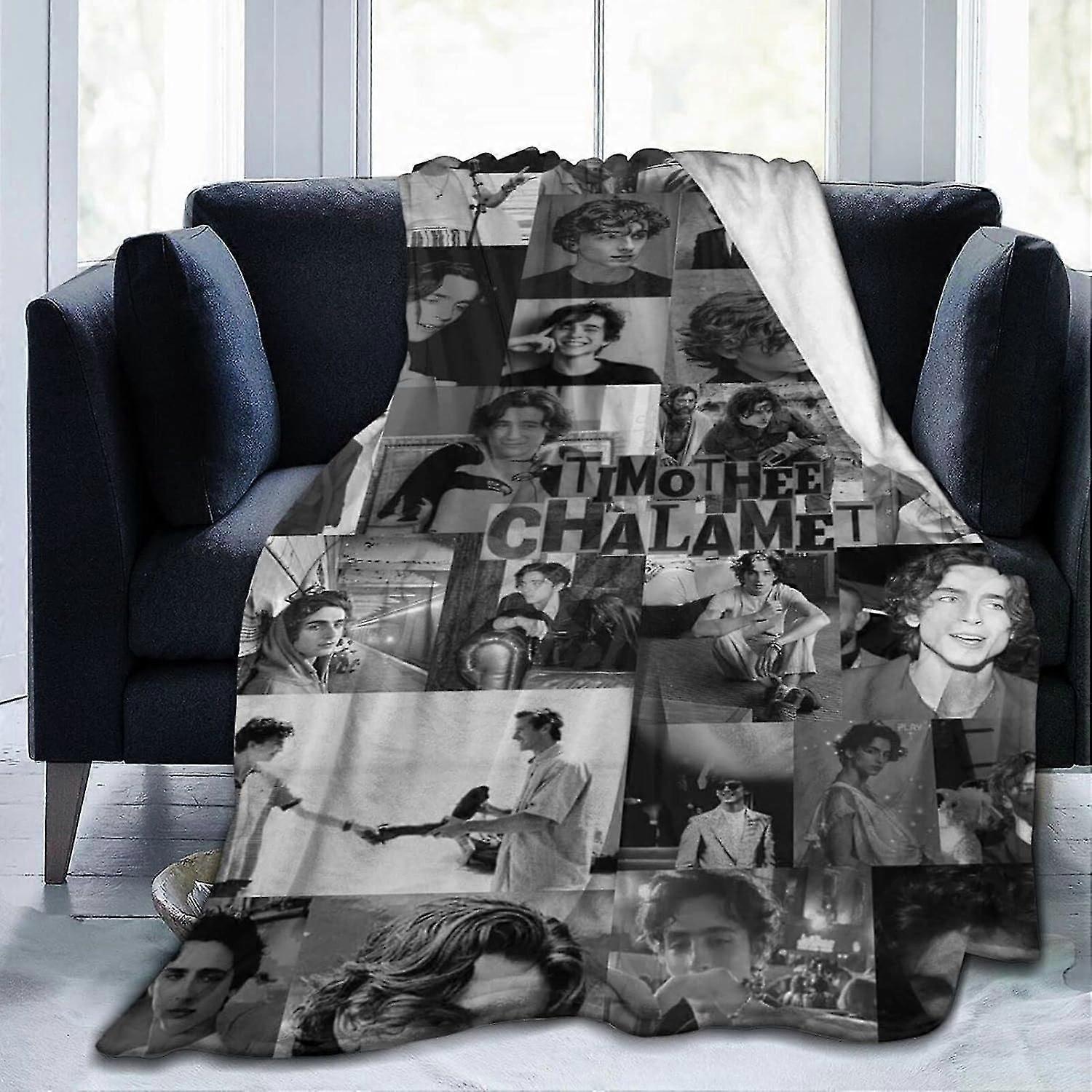 Ultra Soft Blanket Timothee Chalamet Throw Blanket Fluffy and Warm Anti Static Single Blanket Washable Throw Blankets ABD9383