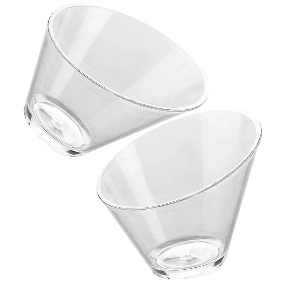 Fruit Bowl Transparent Portable Salad Bowl Clear Appearance For Party 6.09x6.09x4.99in 2Pcs