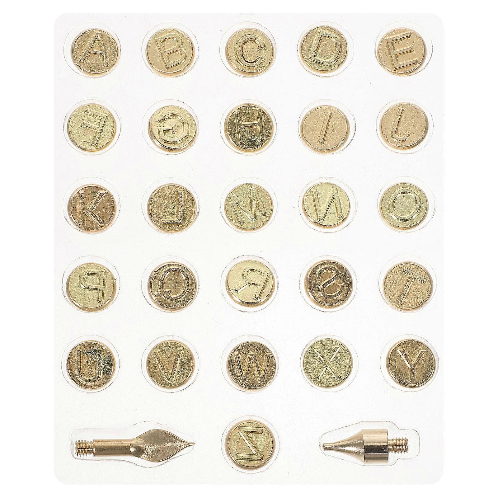 Alphabet Burning Tip Set Copper Wood Burning Personalization For Craftsmen Christmas 1Set