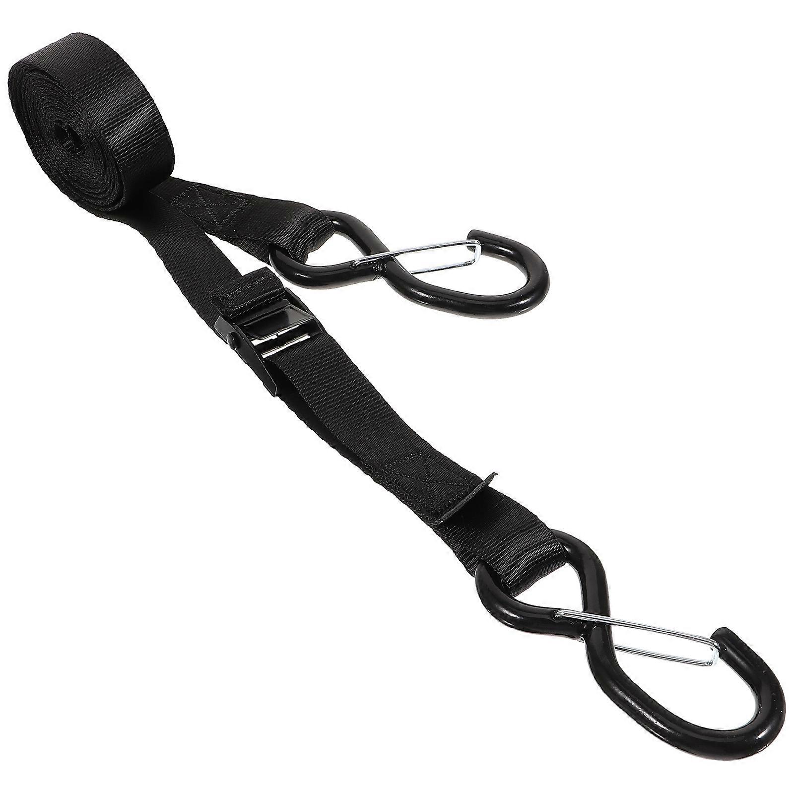 Adjustable Black Cargo Fixing Polyester Cord Strap with Hook for Drum