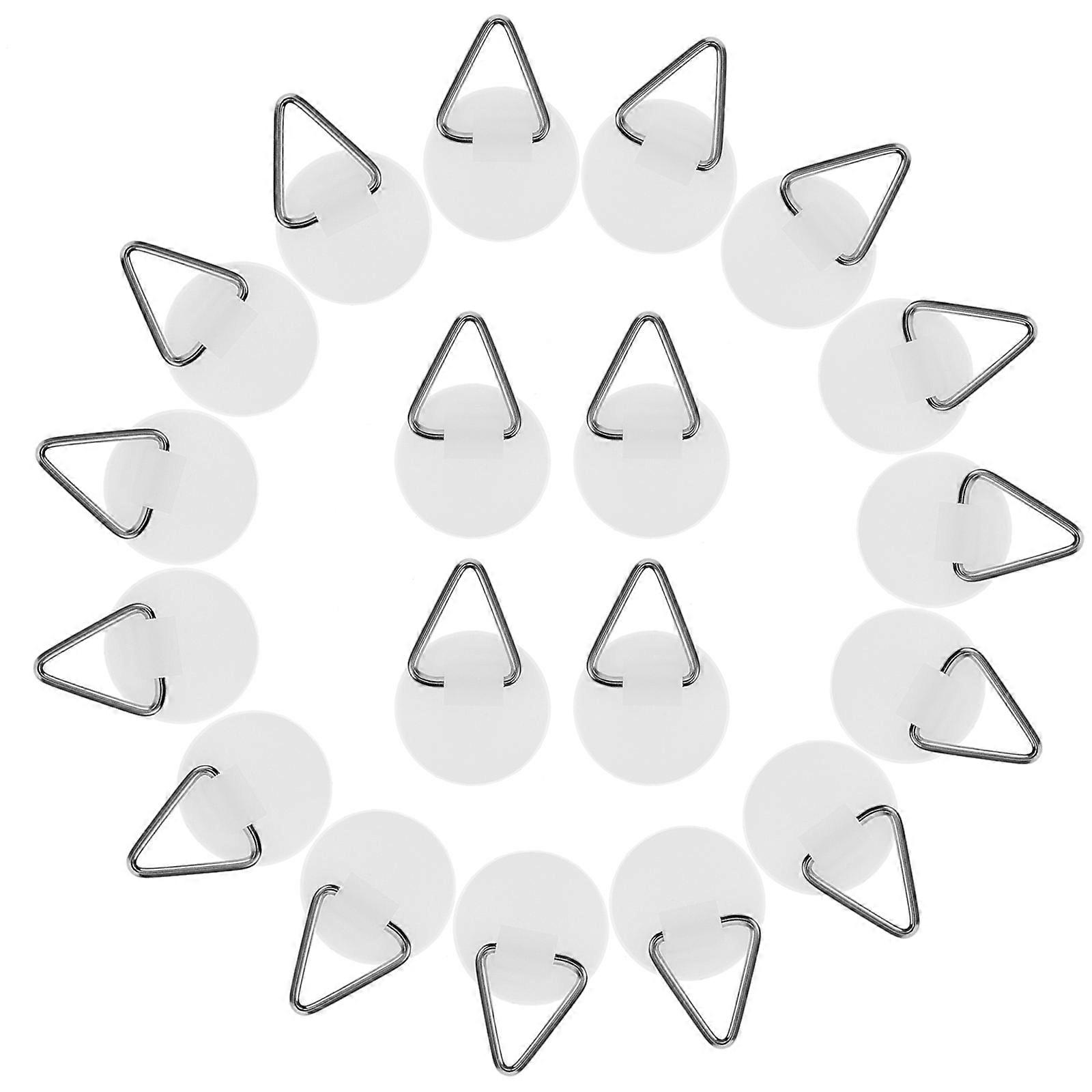 Wall Mount Plate Hook Sturdy Hangers Round Shape Hanging Clothes 20Pcs