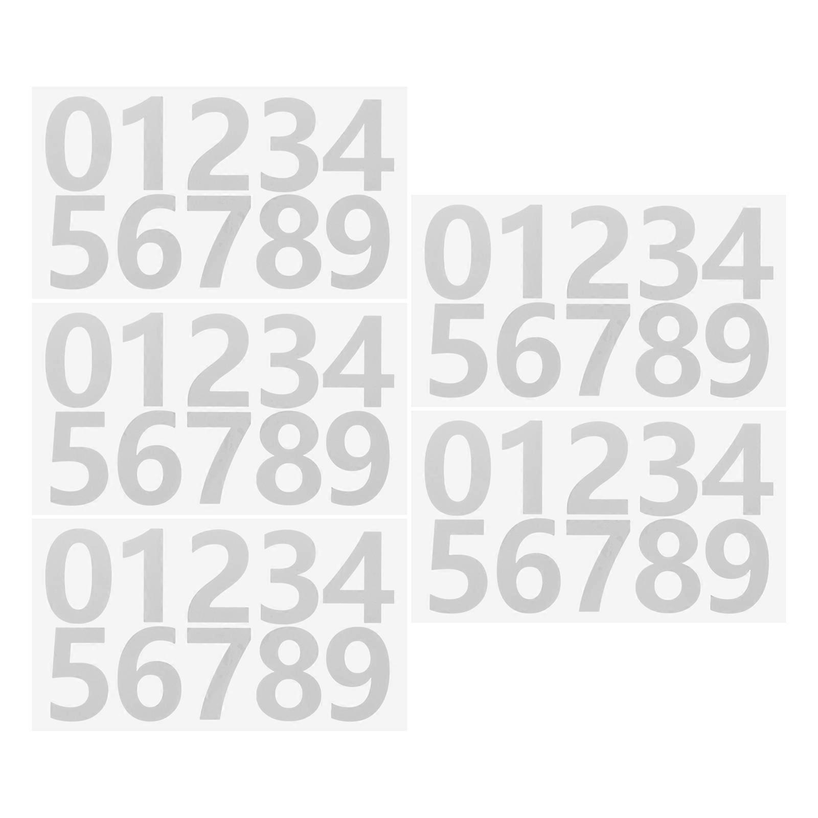 Reflective Number Stickers Adhesive Decals for Mailbox Bins UV Resistant Easy Visibility for Home Address Office Signs