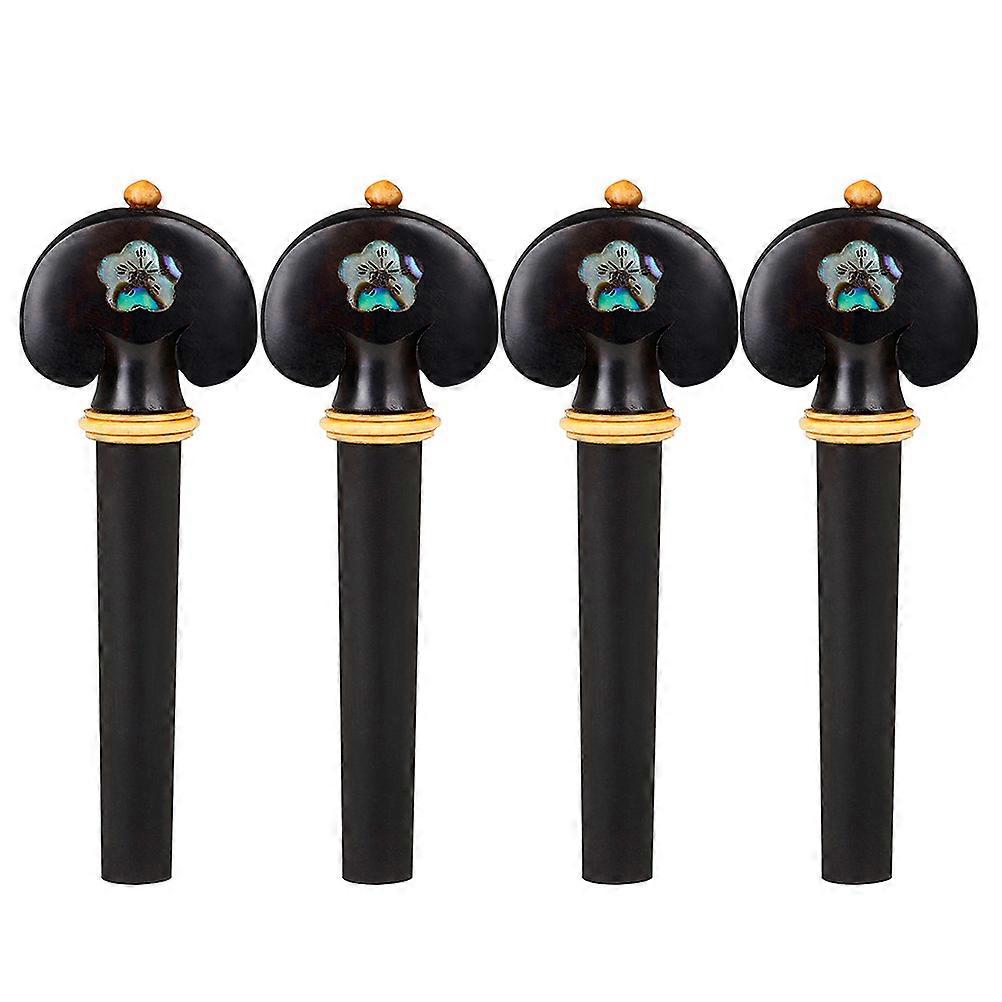 4pcs Carved Violin Tuning Pegs Replacement for String Instruments – Durable, Smooth Polished Accessories for Stable Use by Enthusiasts